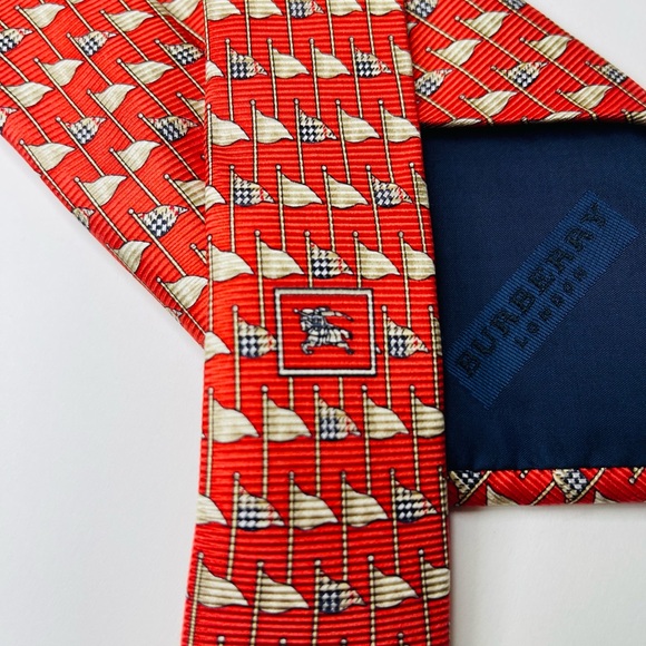 Burberry London Nautical Yacht Club Flag Silk Tie - Picture 4 of 5